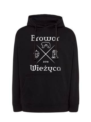 Bluza z kapturem Browar Wieżyca – Since 2018 (Classic Black)