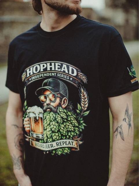 T-shirt Hophead "BEARD. BEER. REPEAT. – INDEPENDENT SERIES"
